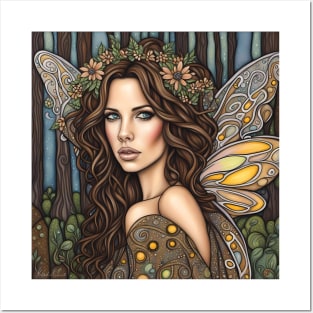 Kate Beckinsale as a fairy in the woods Posters and Art